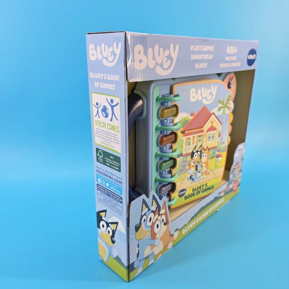 VTech Bluey's Book of Games Interactive Electronic Learning Toy 14 Pages 3-6 YRS